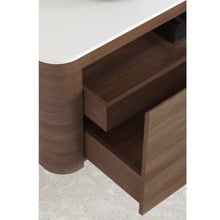 Boyd 1200mm Walnut Wall Hung Vanity with Basin & Shaving Cabinet Package